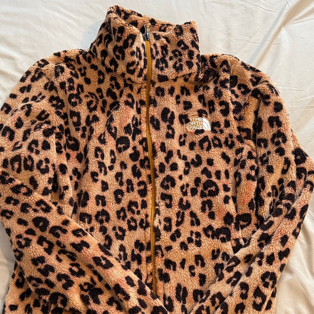 The North Face Animal Print Teddy Jacket - Brown and Black